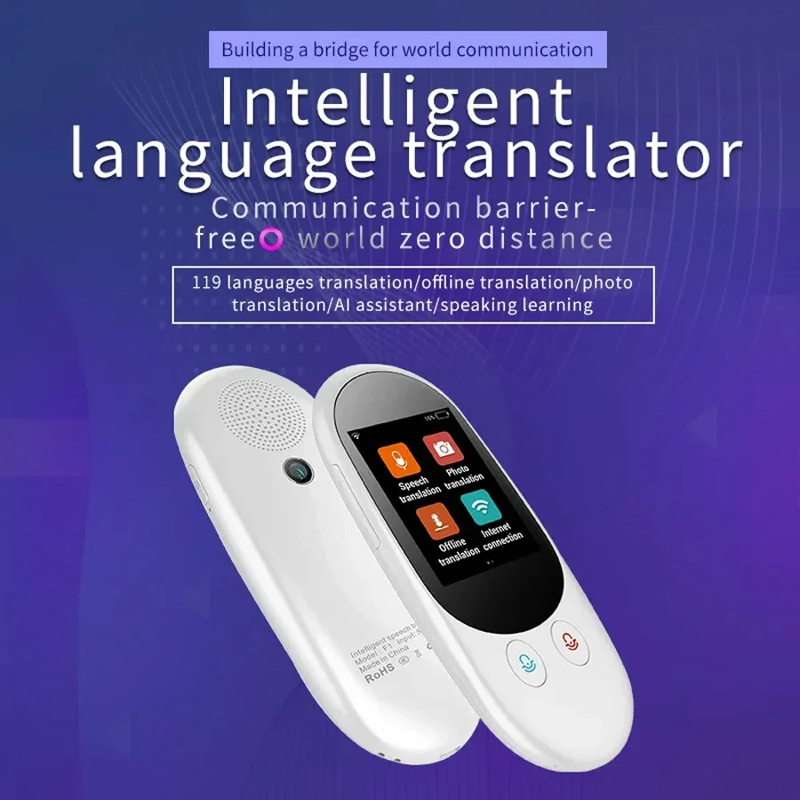 Portable Translator Device - Tradutor de Voz Instantâneo Offline F1,