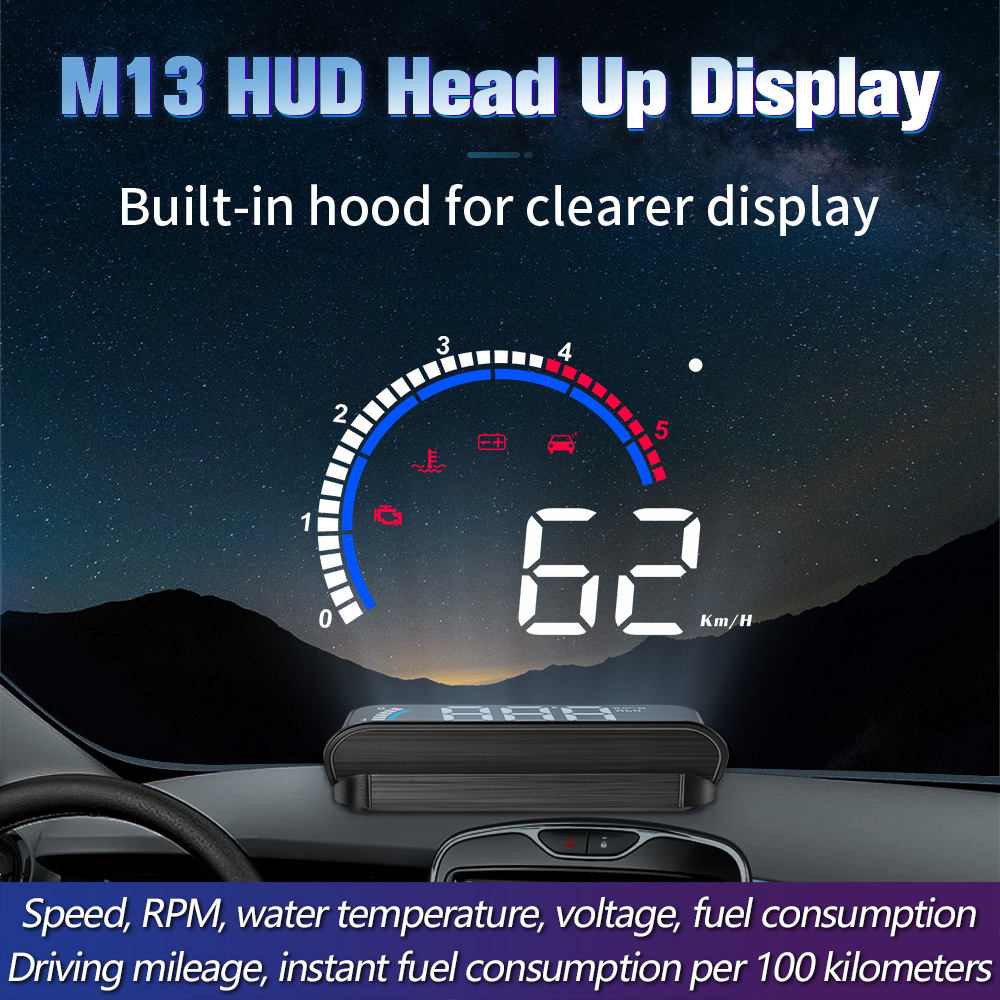 Mini Projector Portable - Projetor de Velocidade OBD M13 para
