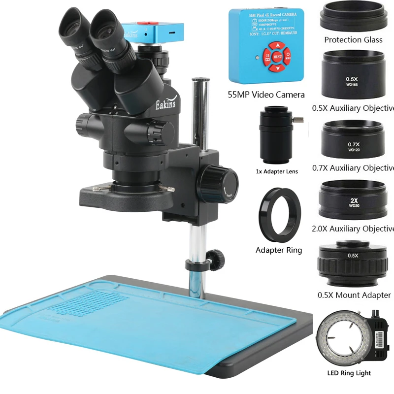 Digital Magnifier Reading - Conjunto de microscópio estéreo trinocular com