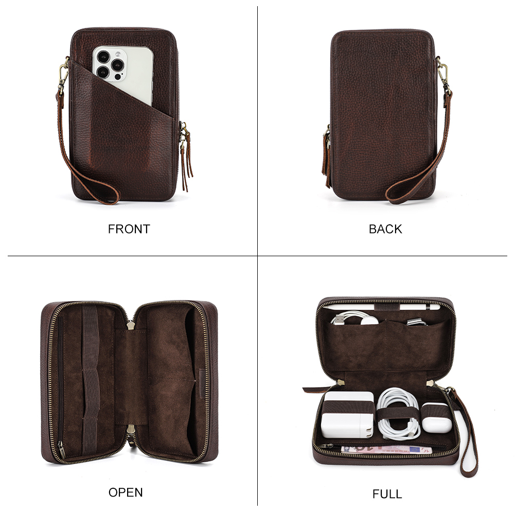 Couro genuíno portátil usb sac - Electronics And Gadgets With I avaliação e preço