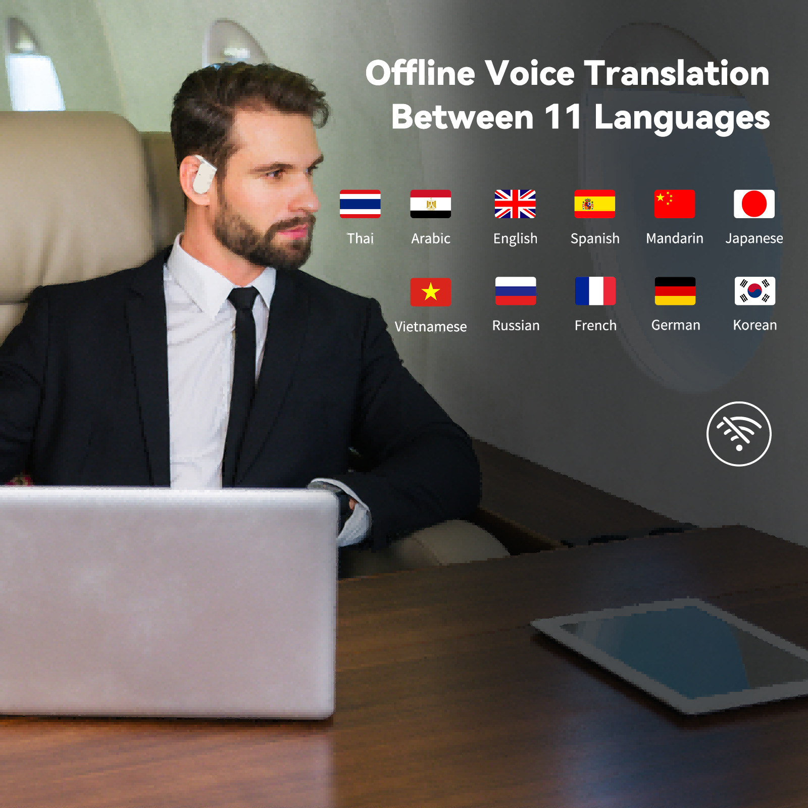 Fones de ouvido tradutor Wooas - Portable Translator Device avaliação e preço
