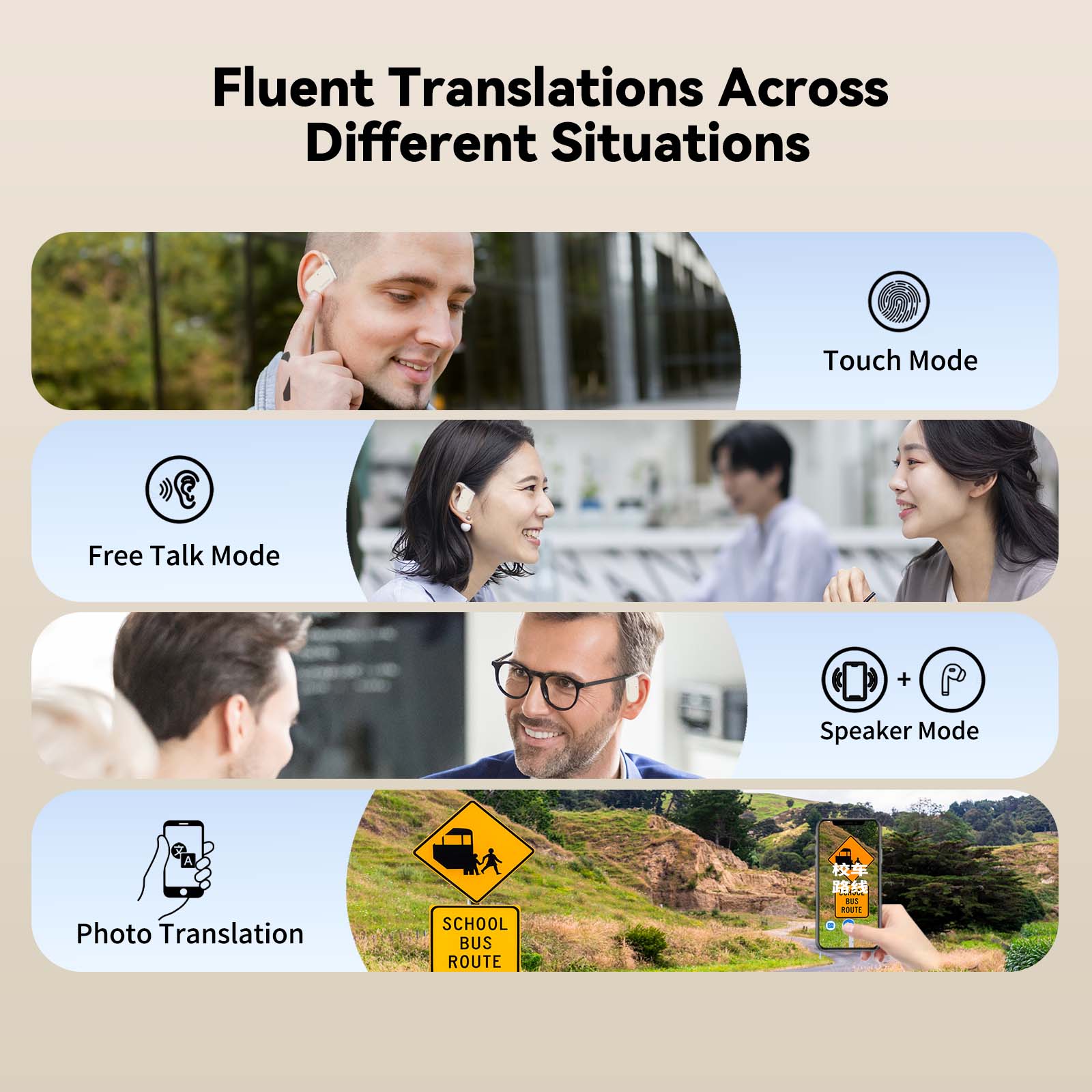 Fones de ouvido tradutor Wooas - Portable Translator Device avaliação e preço